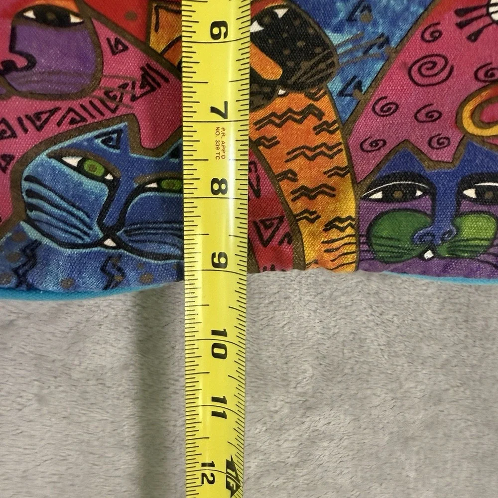Fantasticats Laurel Burch Cat Medium Canvas Scoop Purse Tote Bag Handbag READ